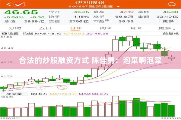 合法的炒股融资方式 陈佳勇：泡菜啊泡菜